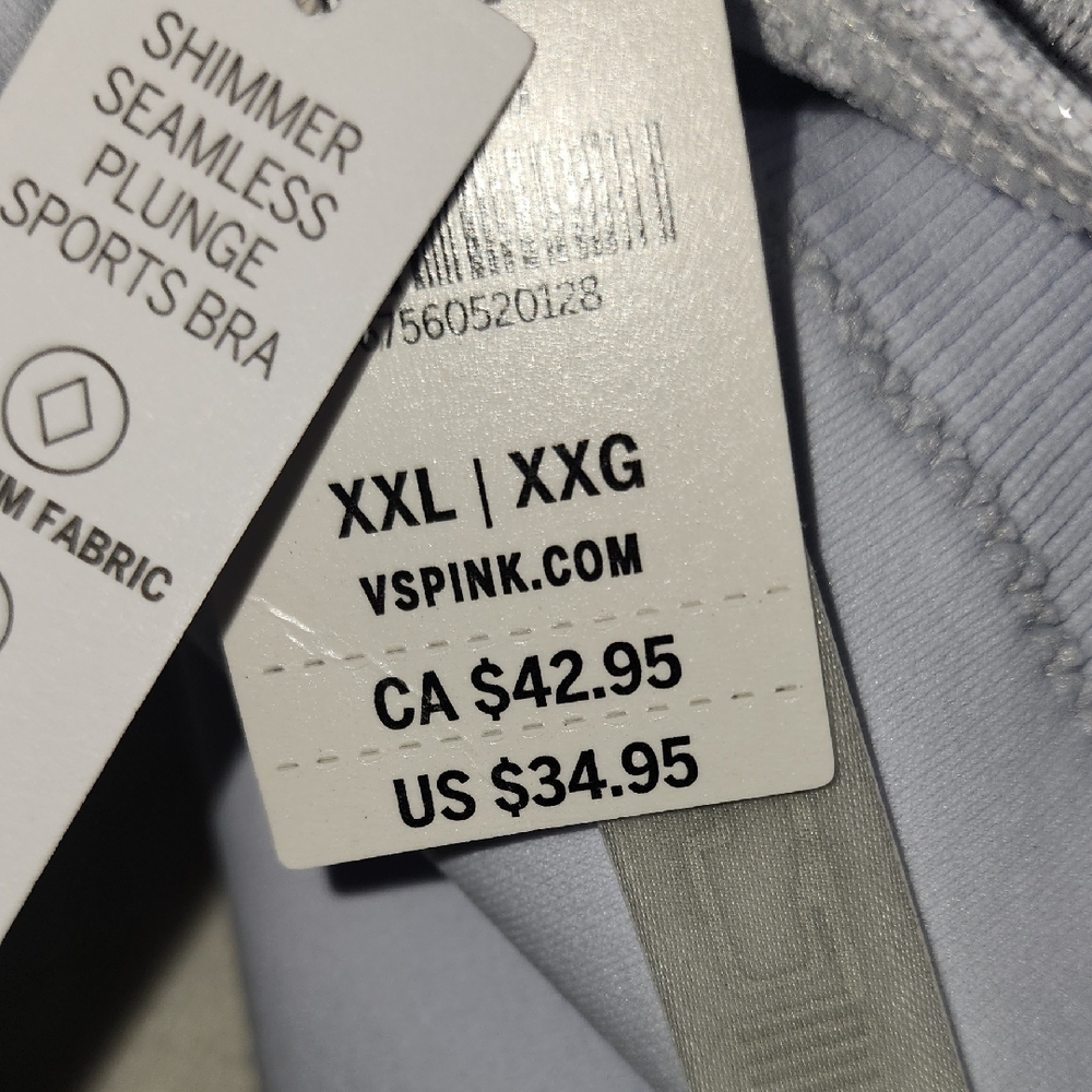 Pink Victoria Secret Active Play Sports Bra Size Xxl New Wt - Picture 6 of 7